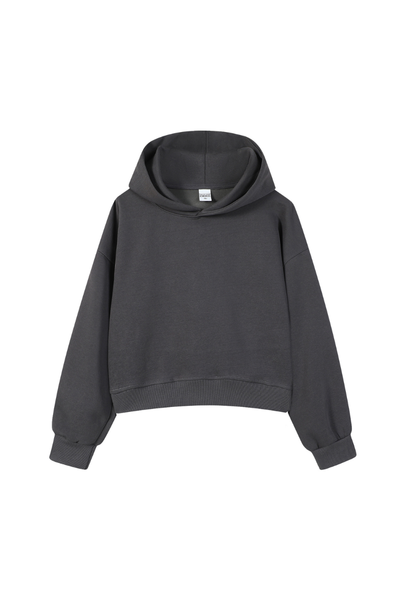 Women Fall 350gsm Cropped Drop Shoulder Pullover Hoodie