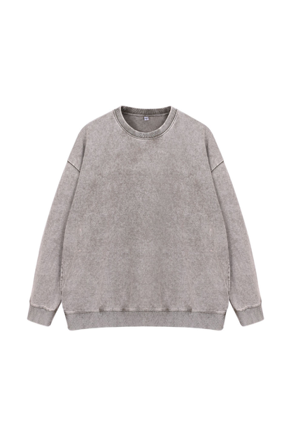 Women Fall Washed Vintage Drop Shoulder Sweatshirt