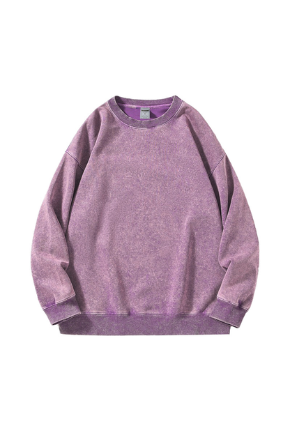 Women Fall Clothing Heavyweight Vintage Washed Sweatshirt