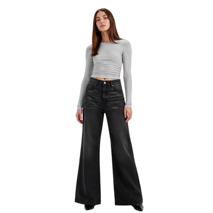 Women's High Waist Wide Leg Flare Jeans