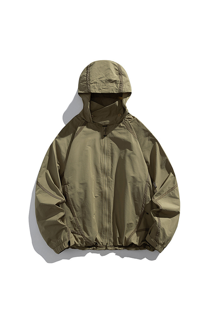 Unisex Mountain Paneled 3D Lightweight Windbreaker Jacket