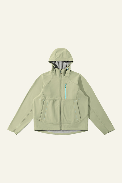 Women's Streetwear Fleece Lined Waterproof Hooded Jacket
