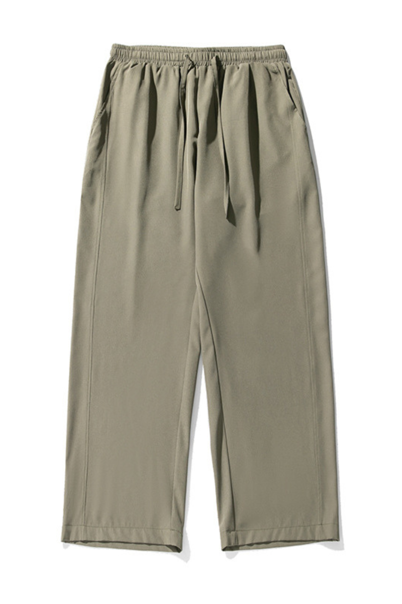 Men's Summer Ice Silk Loose Straight Wrinkle Free Pants