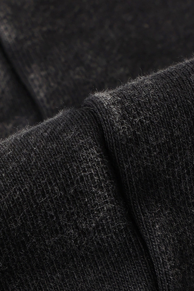 Men's Cotton Streetwear Washed Worn-Out Curved-Blade Pants
