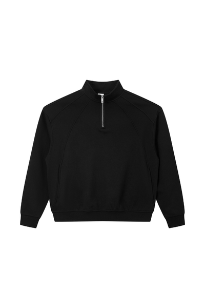Men Fall Clothing Heathered Half Zip Mock Neck Sweatshirt