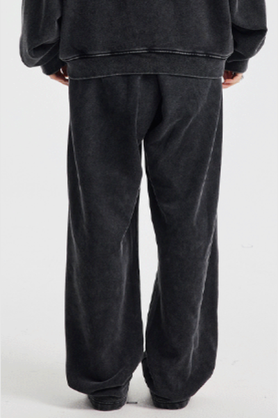 Men's Cotton  Streetwear Washed Distressed Wide Leg Pants