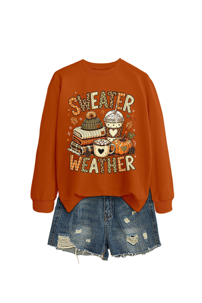 Unisex Fall Clothing Pumpkin Sweater Weather Sweatshirt