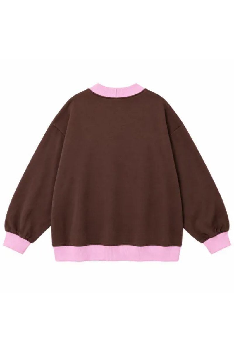 Women Fall Clothing Oversized Color Block Sweatshirt