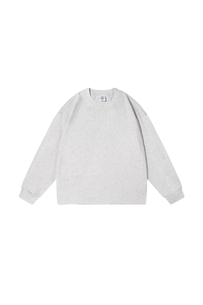 Women's Vintage Raw Hem Loose Drop Shoulder Long Sleeve Tee