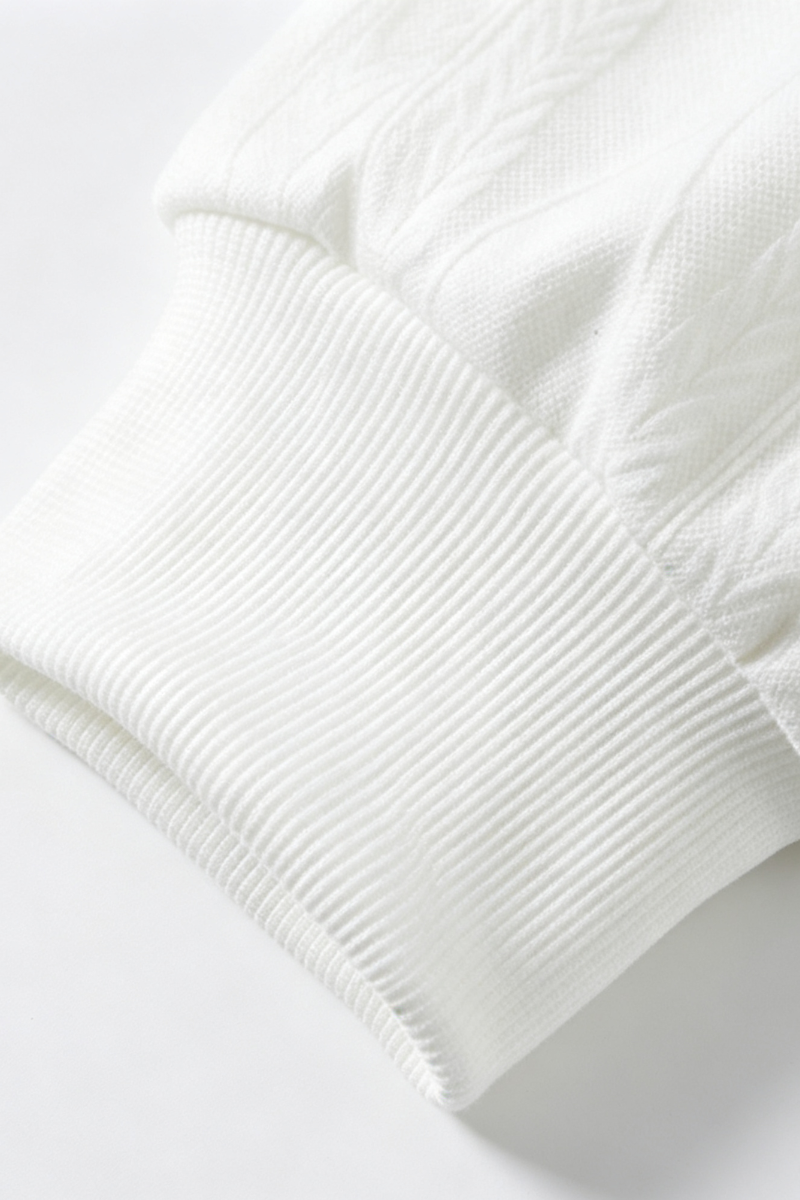 Men's Fall Winter Plaid-Collar Layered Jacquard Sweatshirt