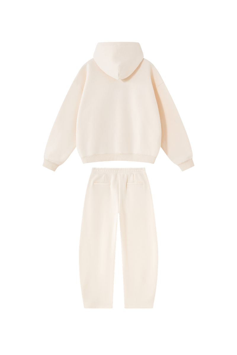 Unisex Fall Clothing Boxy Fleece Hoodie & Wide Pants Set