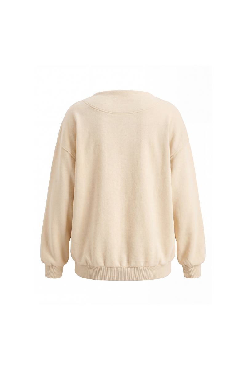 Unisex All Season Soft Mock-Neck Loose Fit Sweatshirt