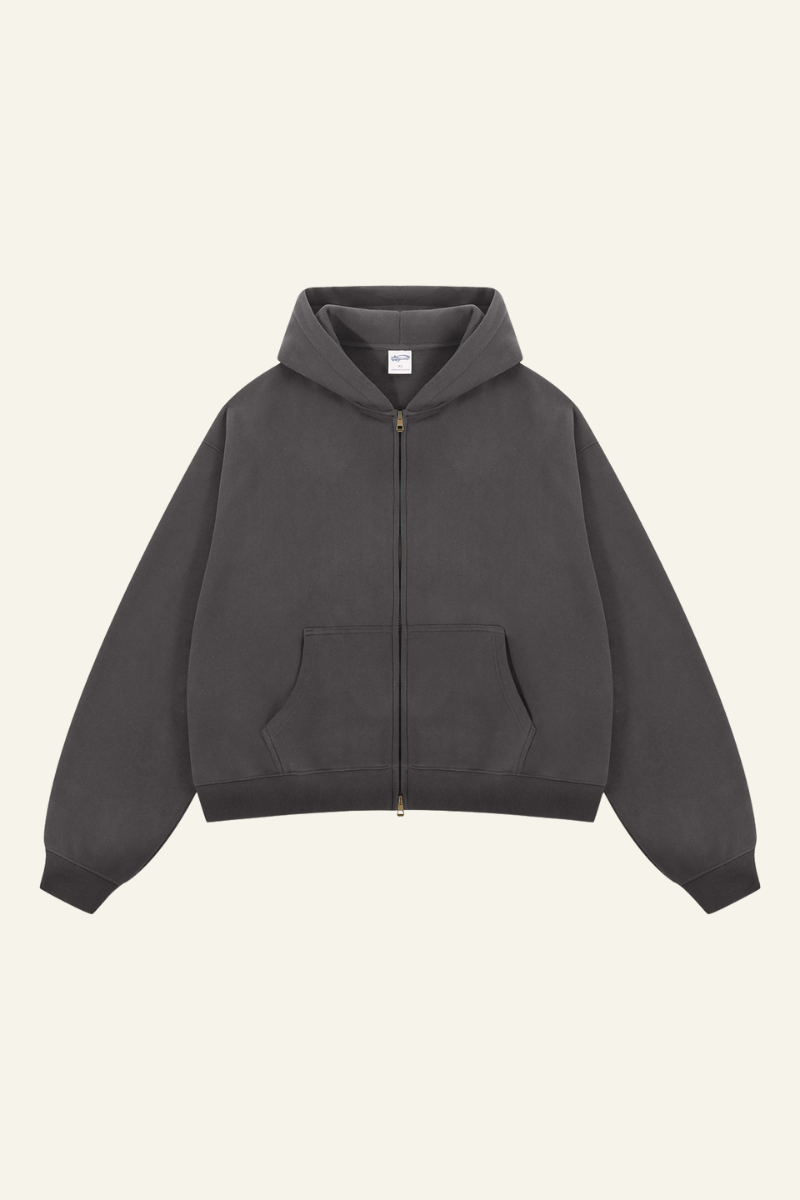 Men's Streetwear Two-Way Zipper Hooded Jacket