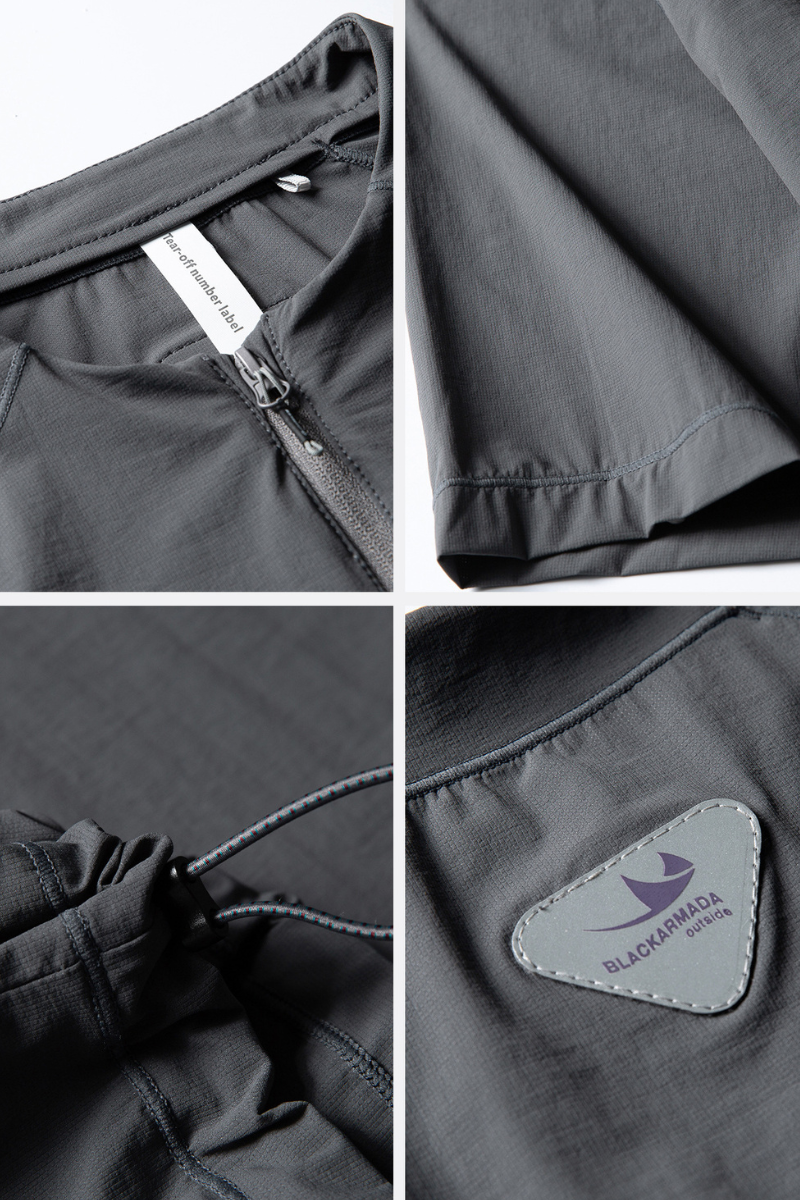 Unisex Half Zip Loose Wicking Cooling Quick Dry Tee