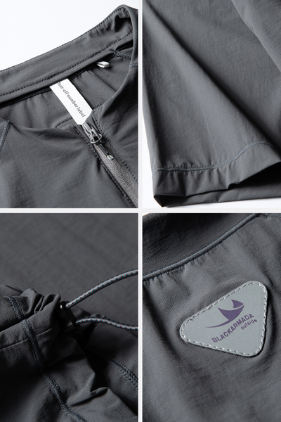 Unisex Half Zip Loose Wicking Cooling Quick Dry Tee