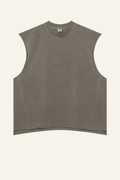 Men's Cotton 270 Heavyweight Washed Side Slit Tank Top