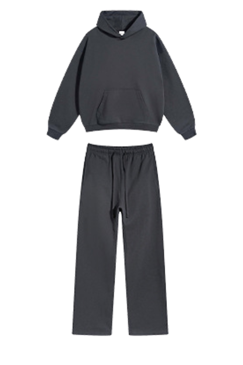 Women's Fall Winter 430g Terry Drawstring Hoodie Set