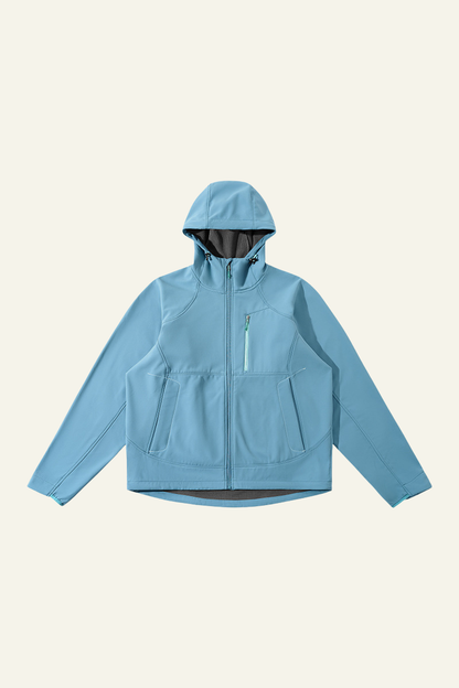 Women's Streetwear Fleece Lined Waterproof Hooded Jacket
