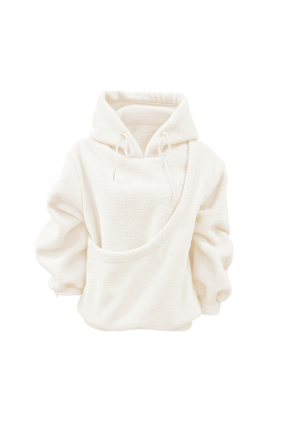 Women Fall Clothing Alpaca Fleece Pet Pocket Hoodie