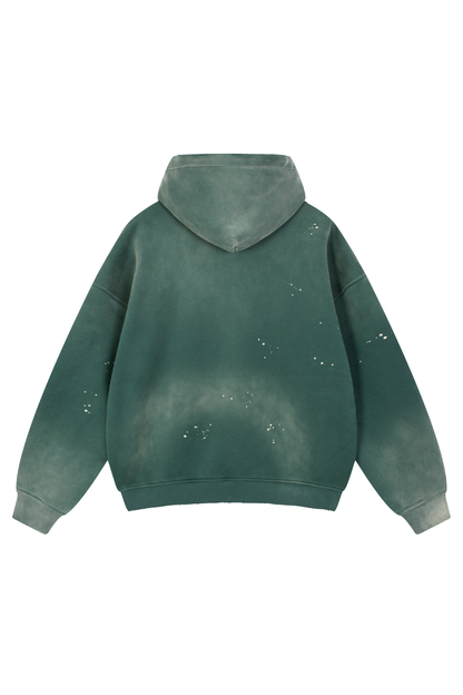 Men's Fall Splatter-Wash Distressed Pullover Hoodie