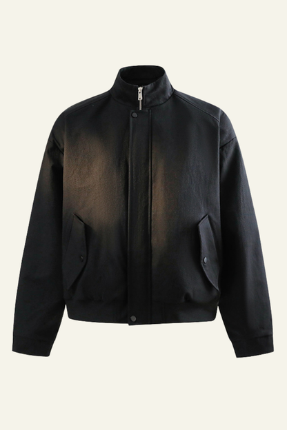 Men's Streetwear Stand Collar Zip-Up Jacket