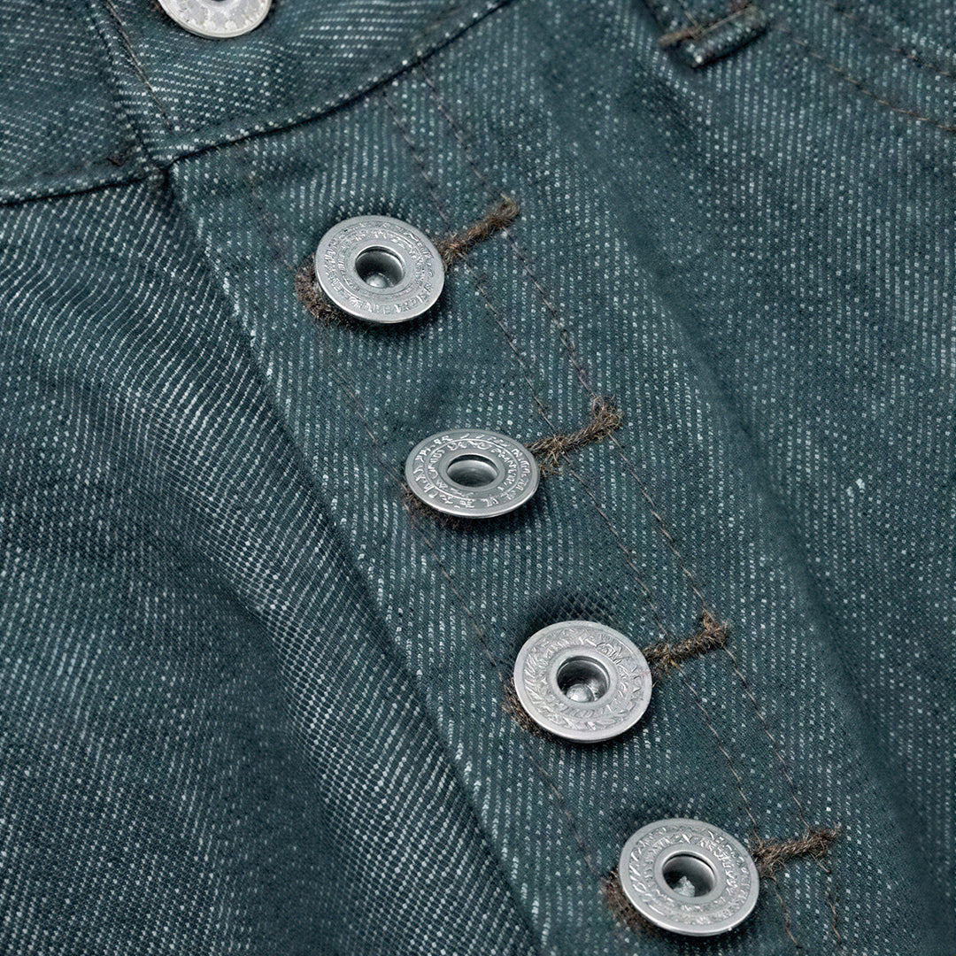 Men's Spring Cotton Button Fly Wide-Leg Flare Denim Jeans