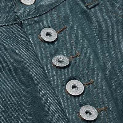Men's Spring Cotton Button Fly Wide-Leg Flare Denim Jeans