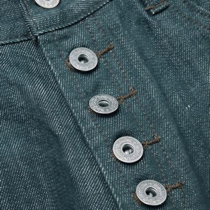 Men's Spring Cotton Button Fly Wide-Leg Flare Denim Jeans