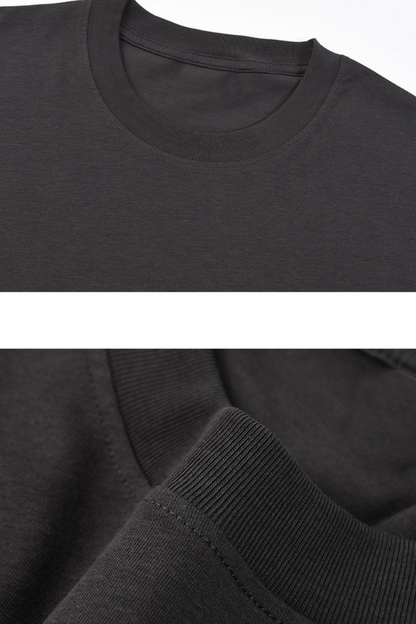 Men's Summer Casual Cotton Drop-Shoulder Loose-Fit T-Shirt