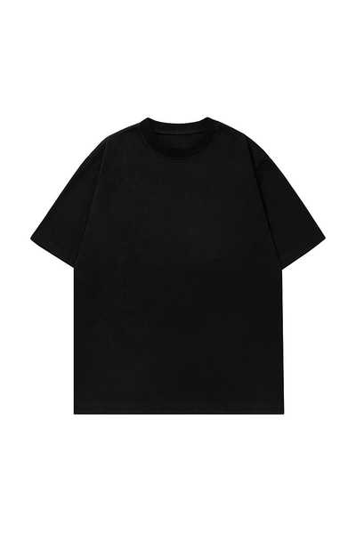 Men's Summer Japanese Loose Cotton Solid Crewneck Basics Tee