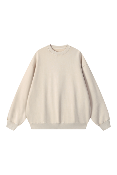 Women Fall Clothing 360G Snow Wash Crewneck Sweatshirt