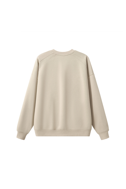 Men Fall Cotton Blend Raglan Cropped Pullover Sweatshirt