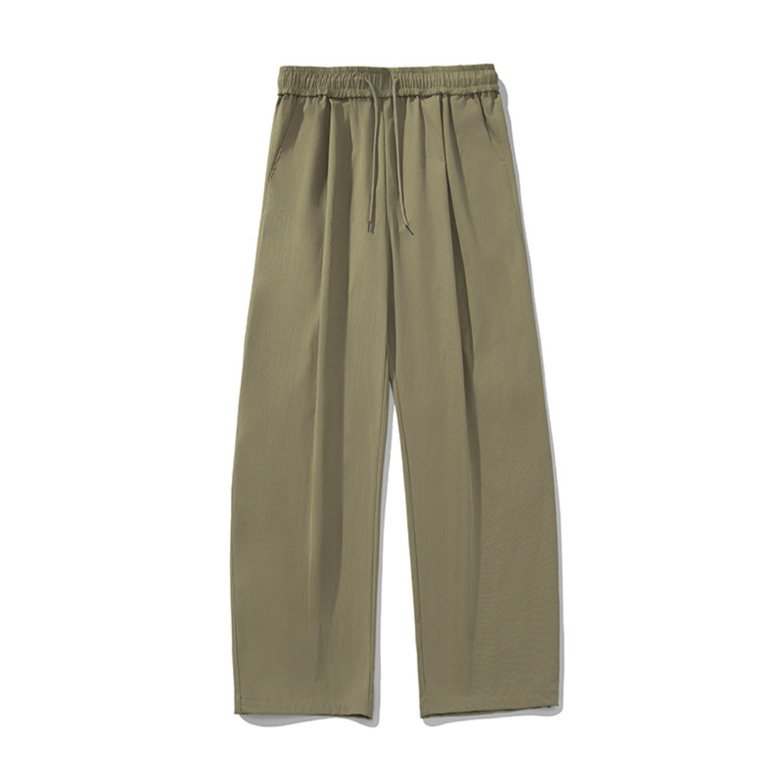 Men's Spring Pleated Loose Curved Wide Solid Pants