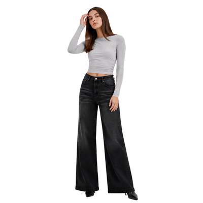 Women's High Waist Wide Leg Flare Jeans