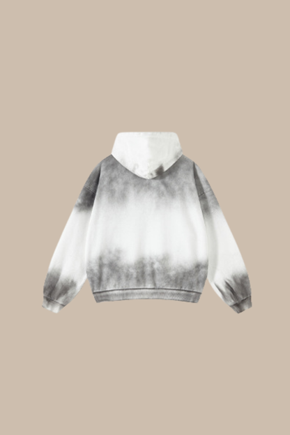 Women's Cotton Gradient-Dyed Vintage  Full-Zip Hooded Jacket