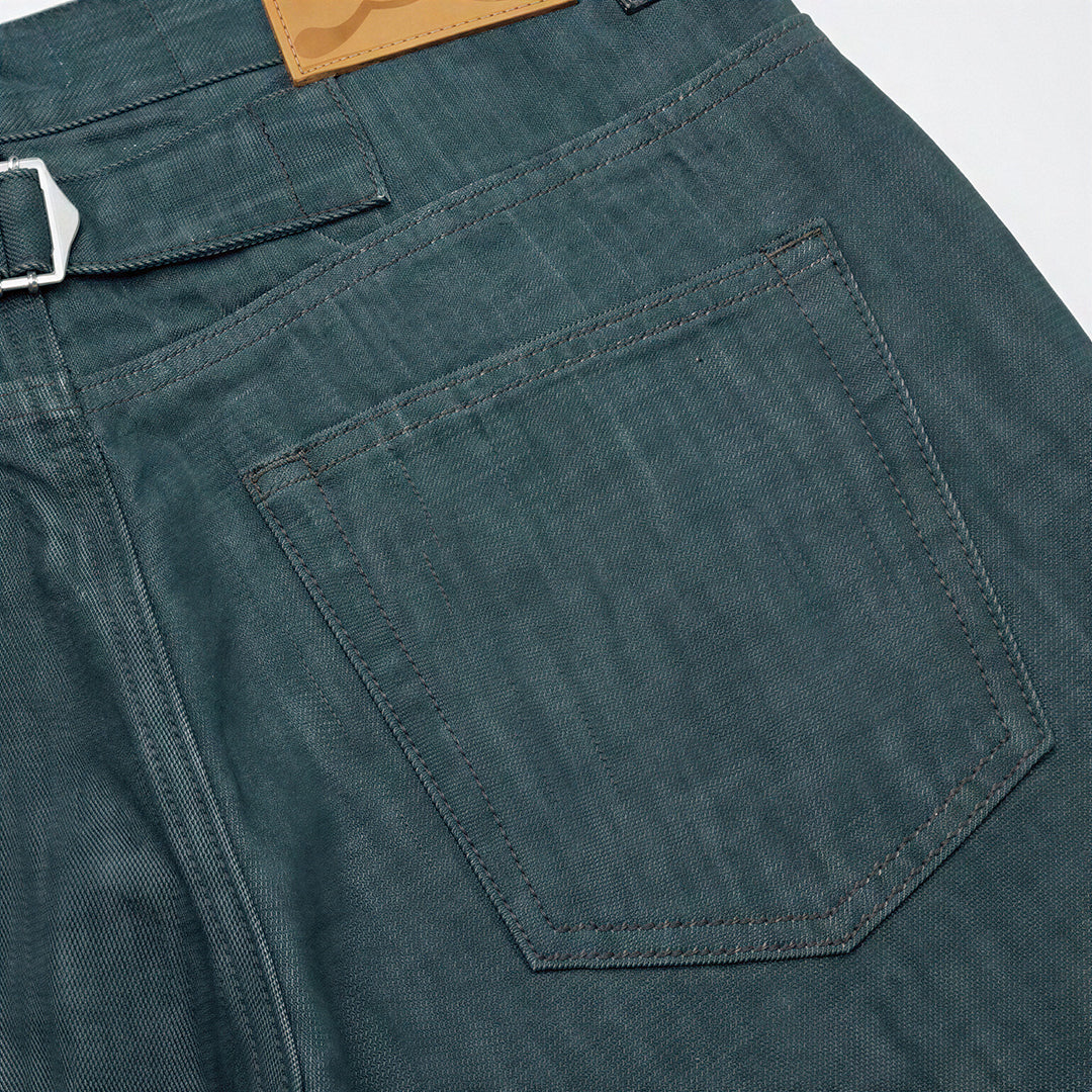 Men's Spring Cotton Button Fly Wide-Leg Flare Denim Jeans