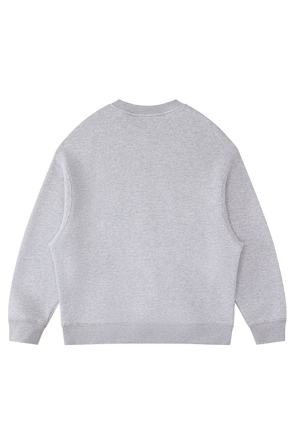 Women's Fall Winter Fleece-Lined Loose Crewneck Sweatshirt