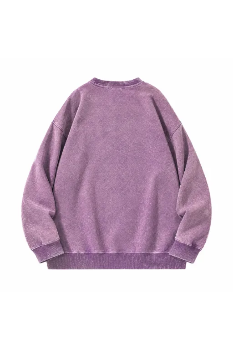 Unisex Fall Clothing Vintage Washed Loose Sweatshirt