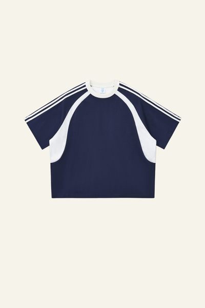 Women's Cotton Side Striped Color Block Streetwear T-shirt