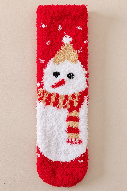 Unisex Winter Christmas Coral Fleece Warm Sleep Mid Socks
