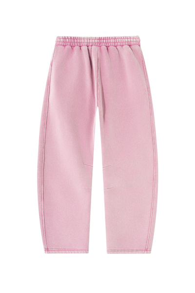 Unisex Fall Clothing Fleece-Lined Curved Wide-Leg Pants