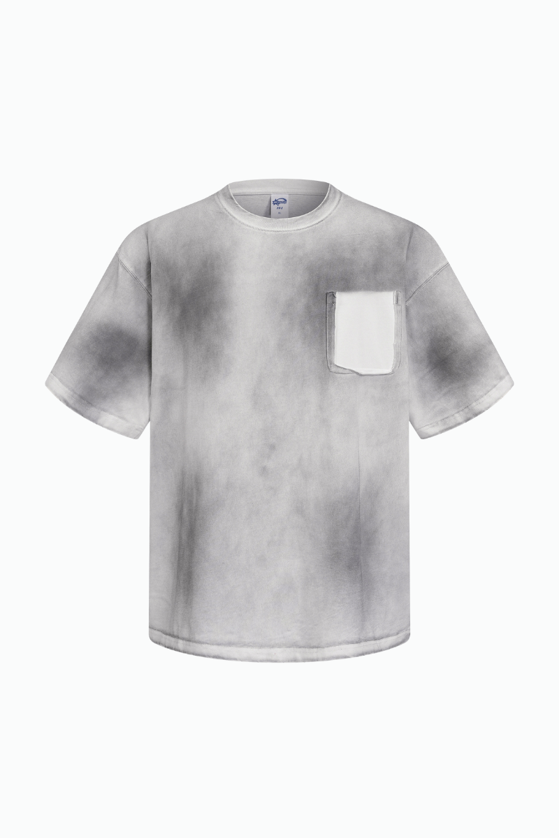 Men's Cotton Streetwear Washed Distressed T-shirt