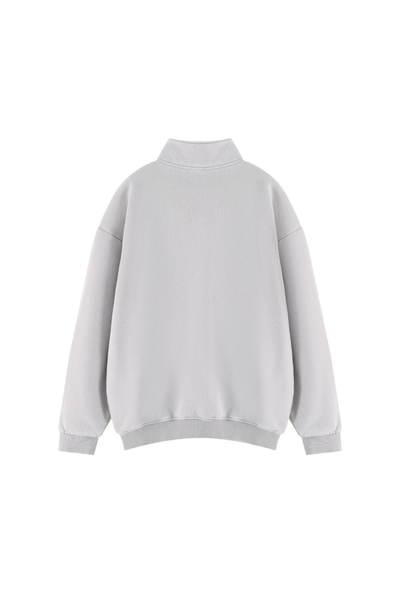 Unisex Fall Clothing Warm Vintage Half Zip Sweatshirt