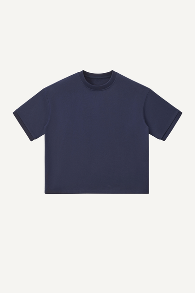 Women's 280g Cropped Oversized Terry Cuff Crewneck Tee