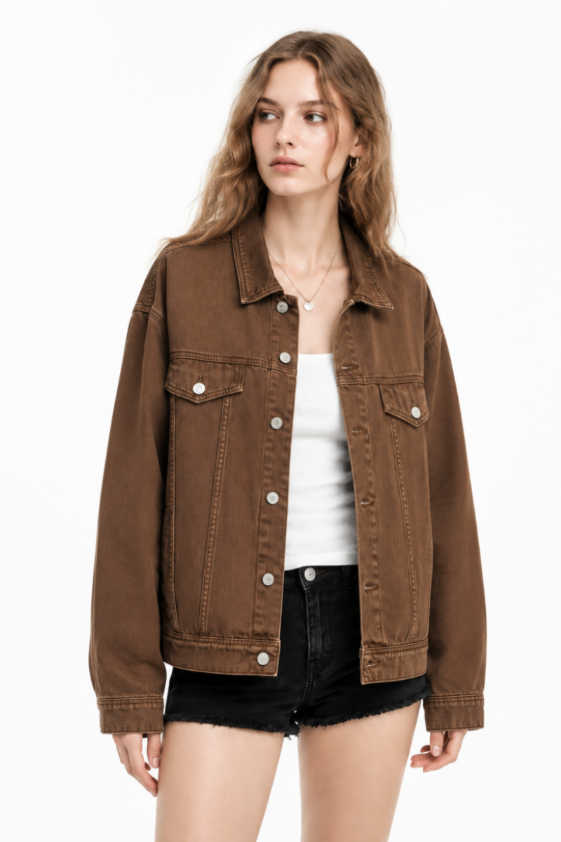 Women's & Unisex Oversized Washed Denim Jacket