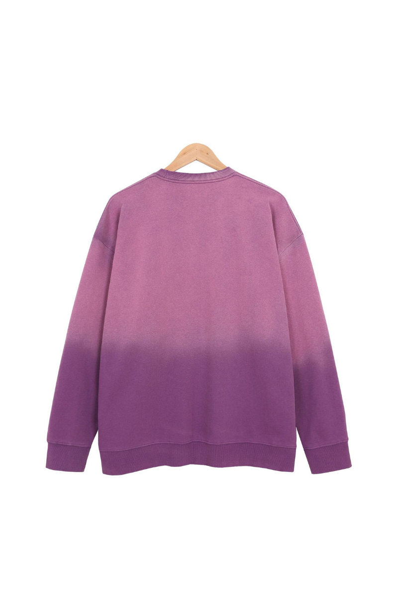 Men Fall Sandblasted Gradient Oversized Sweatshirt