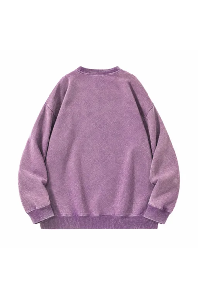 Men Fall Clothing Heavyweight Vintage Washed Sweatshirt