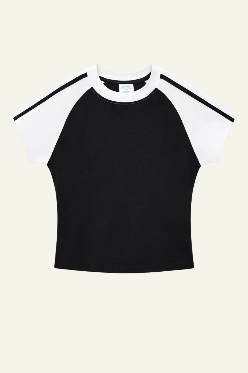 Women's Vintage Color Block Slim T-shirt