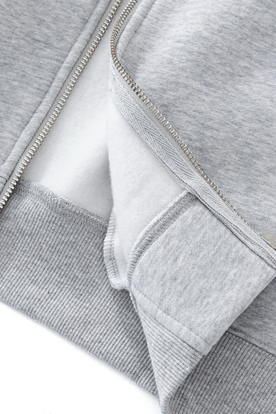 Women's  Streetwear Stand Collar Fleece-Lined Zipper Jacket