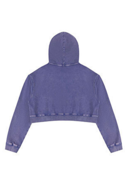 Women Fall 400G Heavyweight Cotton Cropped Hoodie